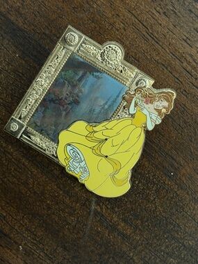 Beauty and the Beast - Belle Enamel Pin with Gold Frame